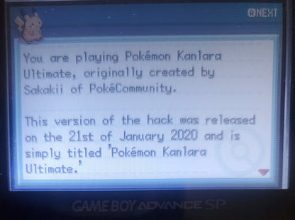 Pokemon Kanlara Ultimate GBA ROM Hack Video Game Boy Advance