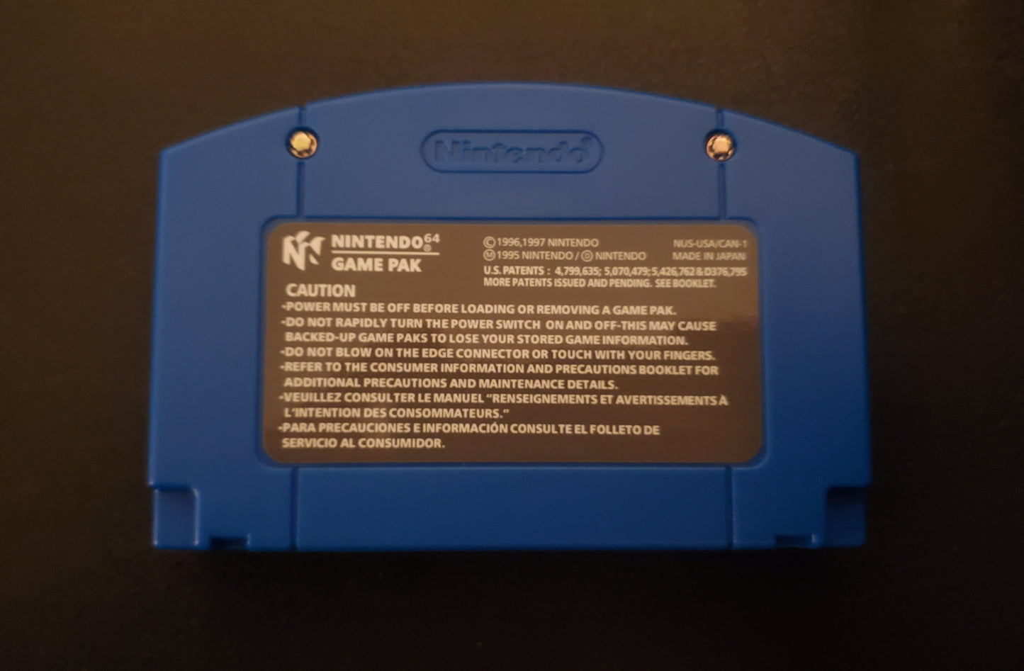 Pokemon Blue N64 Nintendo 64 Video Game Cartridge ROM Hack