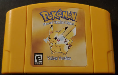 Pokemon Yellow N64 Nintendo 64 Video Game Cartridge ROM Hack
