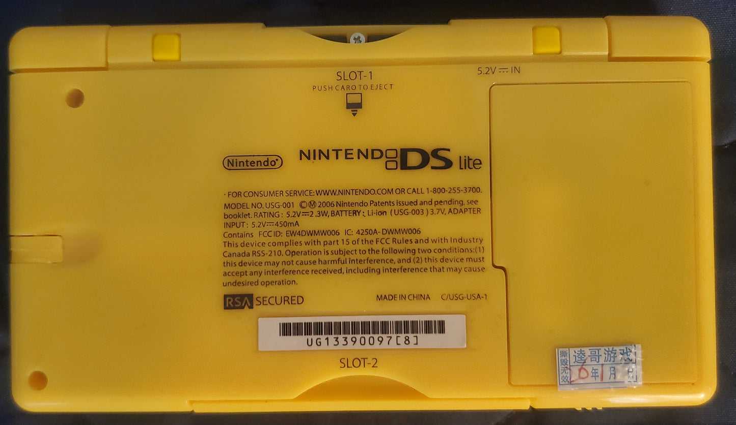 Nintendo DS Lite Console DBZ Yellow Goku NDS, DSL, DSi, and GBA