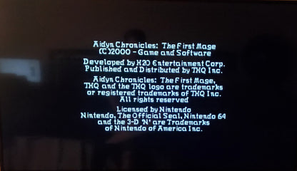 Aidyn Chronicles: The First Mage N64 Nintendo 64 Video Game Cartridge 2001
