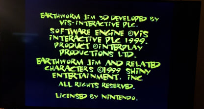 Earthworm Jim 3D N64 Nintendo 64 Video Game Cartridge 1999