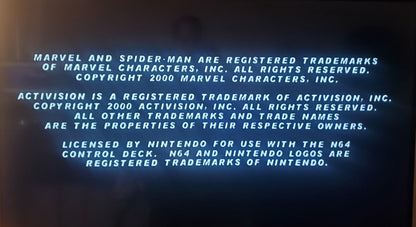 Spider-Man N64 Nintendo 64 Video Game Cartridge 2000
