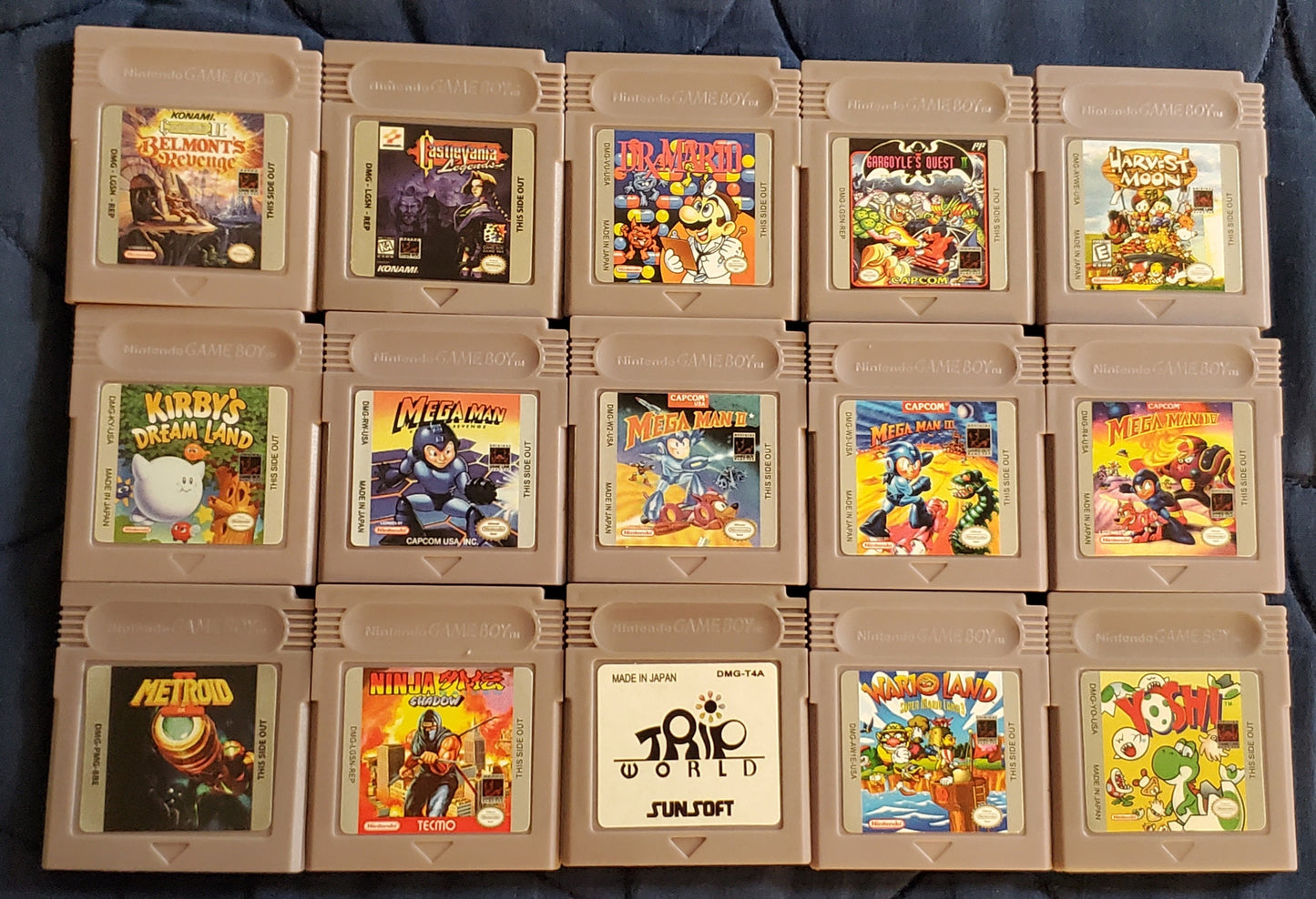 GB Video Game Cartridge Collection Nintendo Gameboy