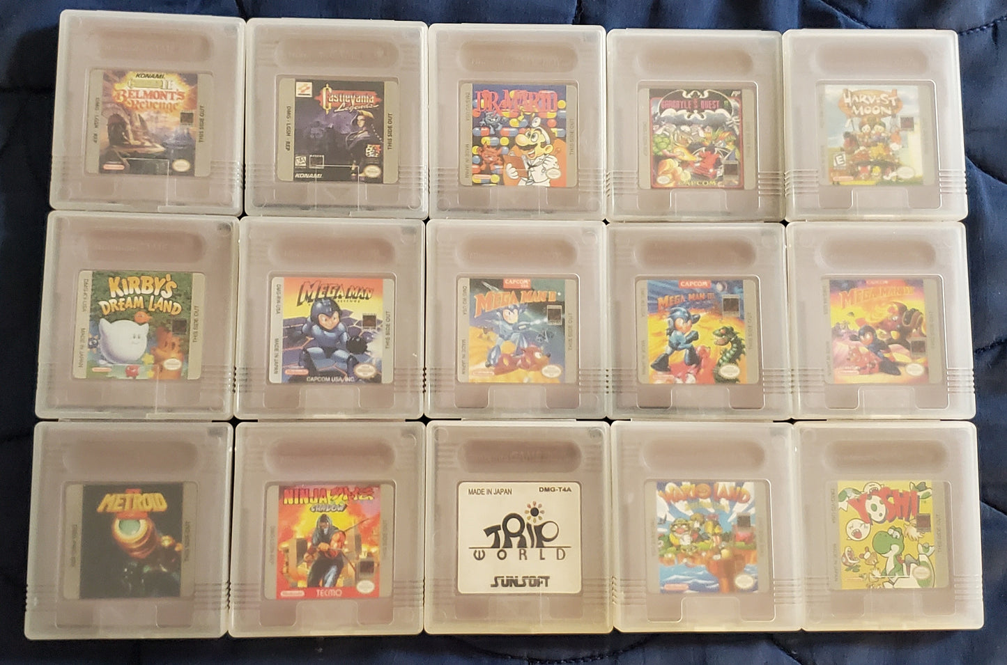 GB Video Game Cartridge Collection Nintendo Gameboy