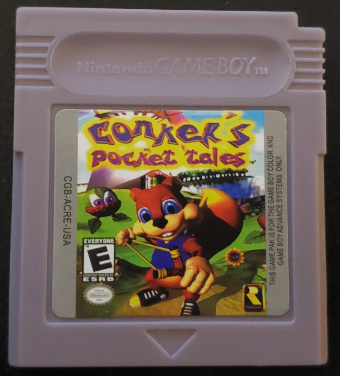 Conker's Pocket Tales Gameboy Color GBC Video Game Catridge 1999