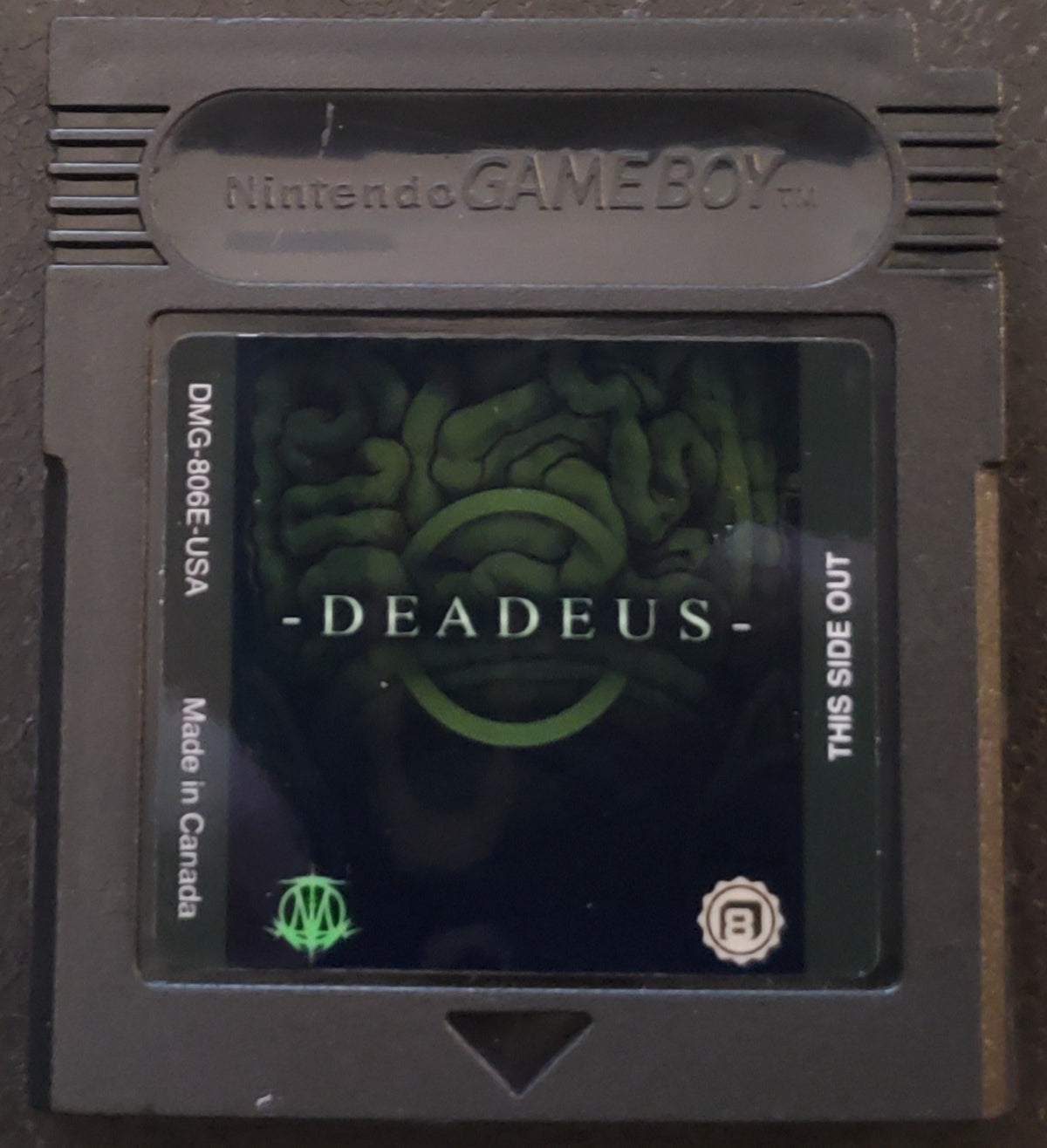 Deadeus Gameboy GB Video Game Catridge 2019 Home Brew
