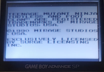 TMNT Fall Of The Foot Clan GB Video Game Catridge Gameboy 1990