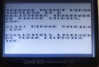 TMNT 2 Back From the Sewers GB Video Game Catridge Gameboy 1991