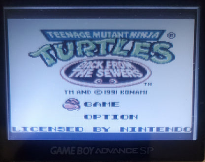 TMNT 2 Back From the Sewers GB Video Game Catridge Gameboy 1991