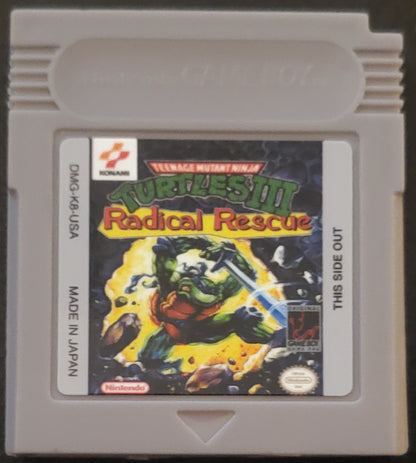 TMNT 3 Radical Rescue GB Video Game Catridge Gameboy 1993