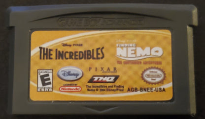 The Incredibles and Finding Nemo GBA Video Game Boy Advance 2007