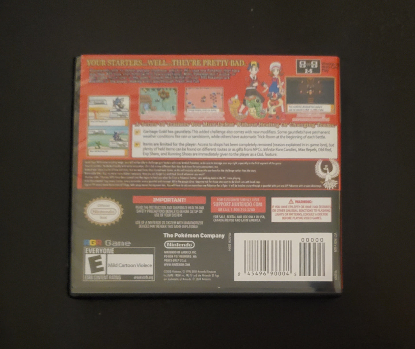 Pokemon GarbageGold NDS Nintendo DS Custom ROM Hack Video Game