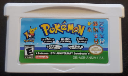Pokemon 10th Anniversary Distribution Cartridge GBA Game Boy Advance