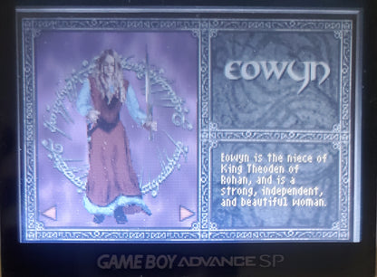 Lord of the Rings The Two Towers GBA Video Game Boy Advance 2002