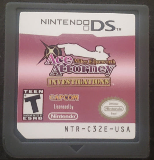 Ace Attorney Investigations Miles Edgeworth NDS Video Game Nintendo DS