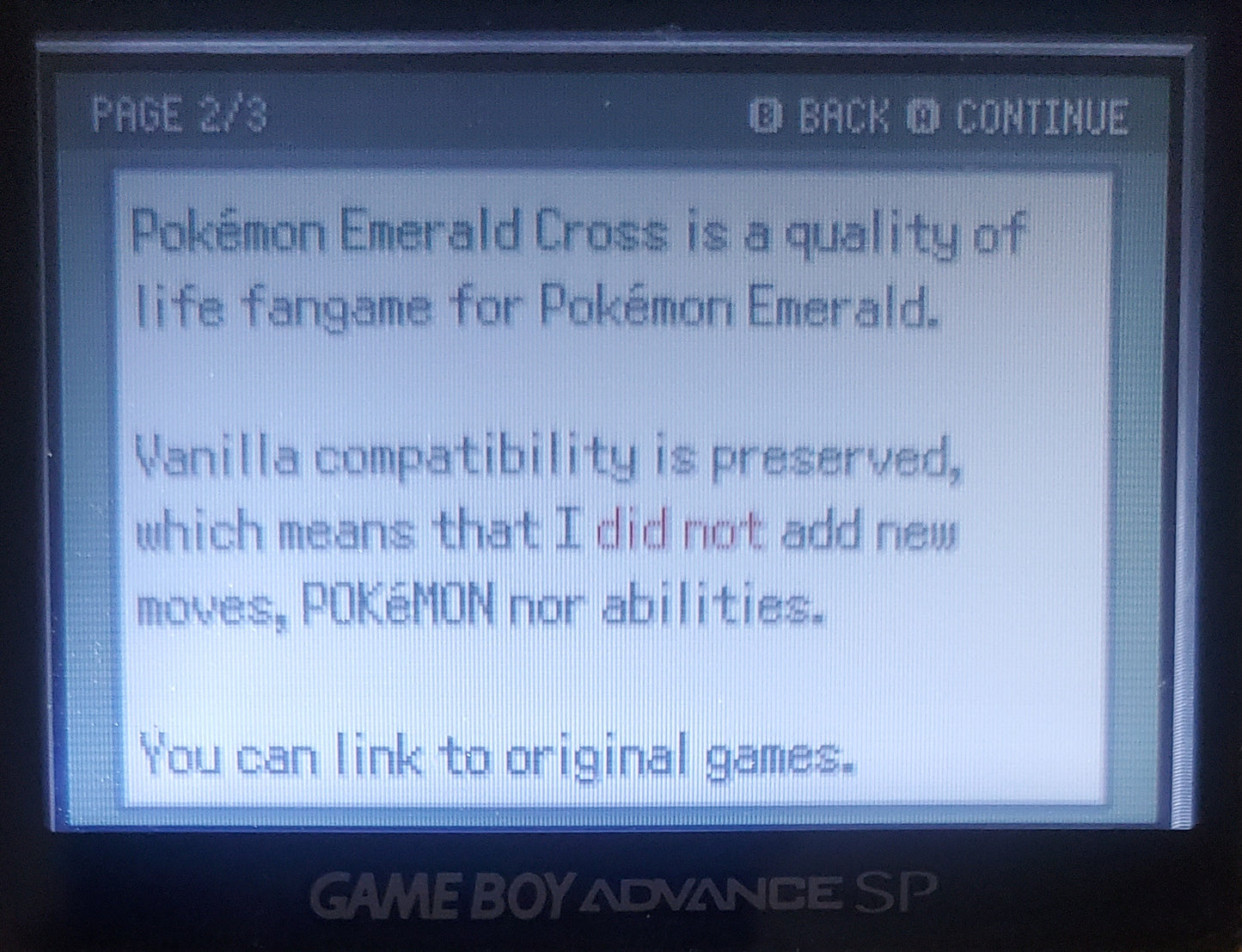 Pokemon Emerald Cross GBA Pokemon ROM Hack Video Game Boy Advance