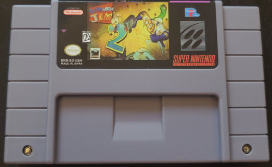 Eathworm Jim 2 SNES Video Game Cartridge Super Nintendo 1995