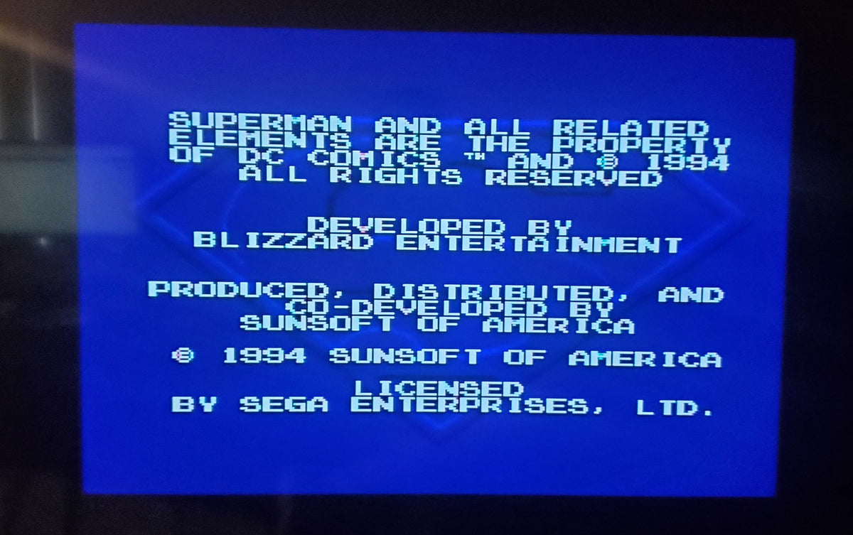 The Death and Return of Superman Sega Genesis Mega Drive Video Game