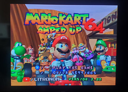 Mario Kart 64: Amped Up N64 Nintendo 64 Video Game Cartridge ROM Hack
