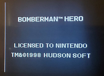 Bomberman Hero N64 Nintendo 64 Video Game Cartridge 1998
