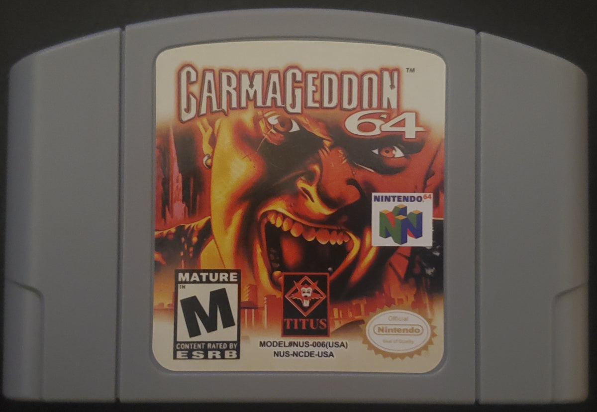 Carmageddon N64 Nintendo 64 Video Game Cartridge 2000