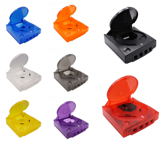 SEGA Dreamcast DC Blue Clear Yellow Replacement Console Shell Housing