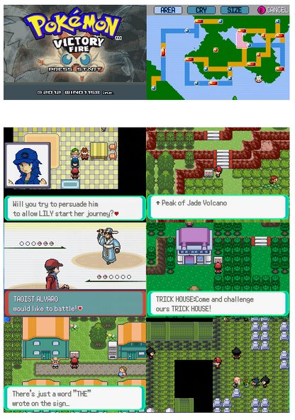 Pokemon Victory Fire GBA ROM Hack Video Game Custom Gameboy Advance