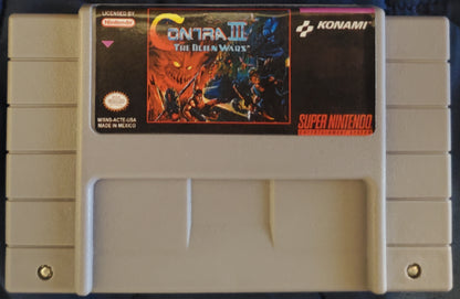 Contra 3 The Alien Wars SNES Video Game Cartridge Super Nintendo
