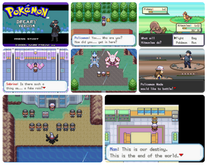 Pokemon Dreary GBA ROM Hack Video Game Boy Advance