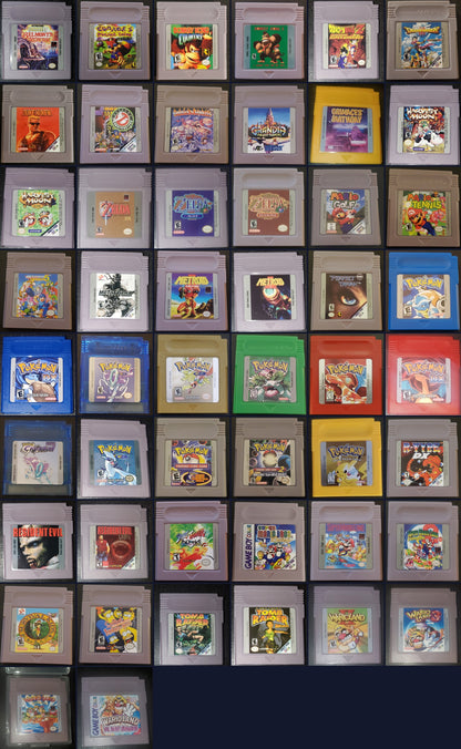 GBC Video Game Cartridge Collection Nintendo Gameboy Color
