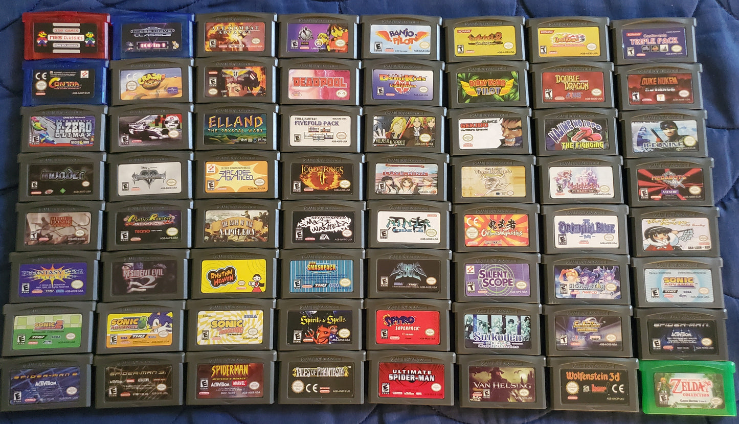 GBA Video Games Collection Bundle Lot Nintendo Gameboy Advance