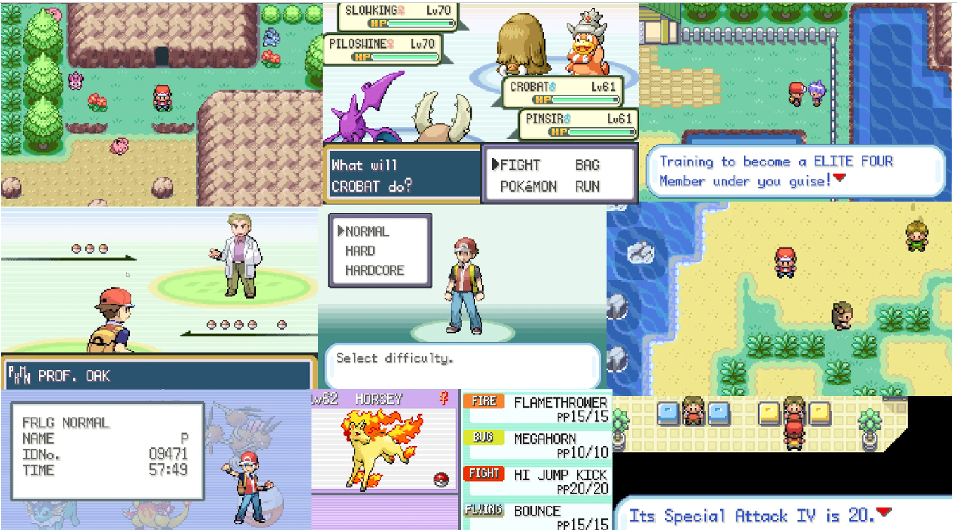 Pokemon LeafGreen OverGrown GBA Pokemon ROM Hack Video GameBoy Advance