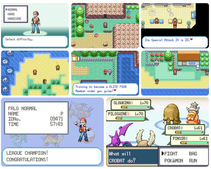 Pokemon LeafGreen OverGrown GBA Pokemon ROM Hack Video GameBoy Advance