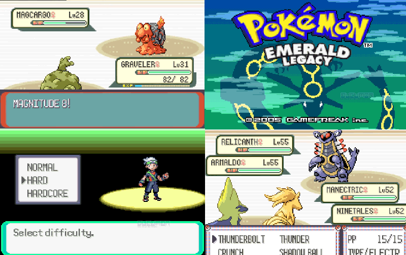Pokemon Emerald Legacy GBA Pokemon ROM Hack Video Game Boy Advance