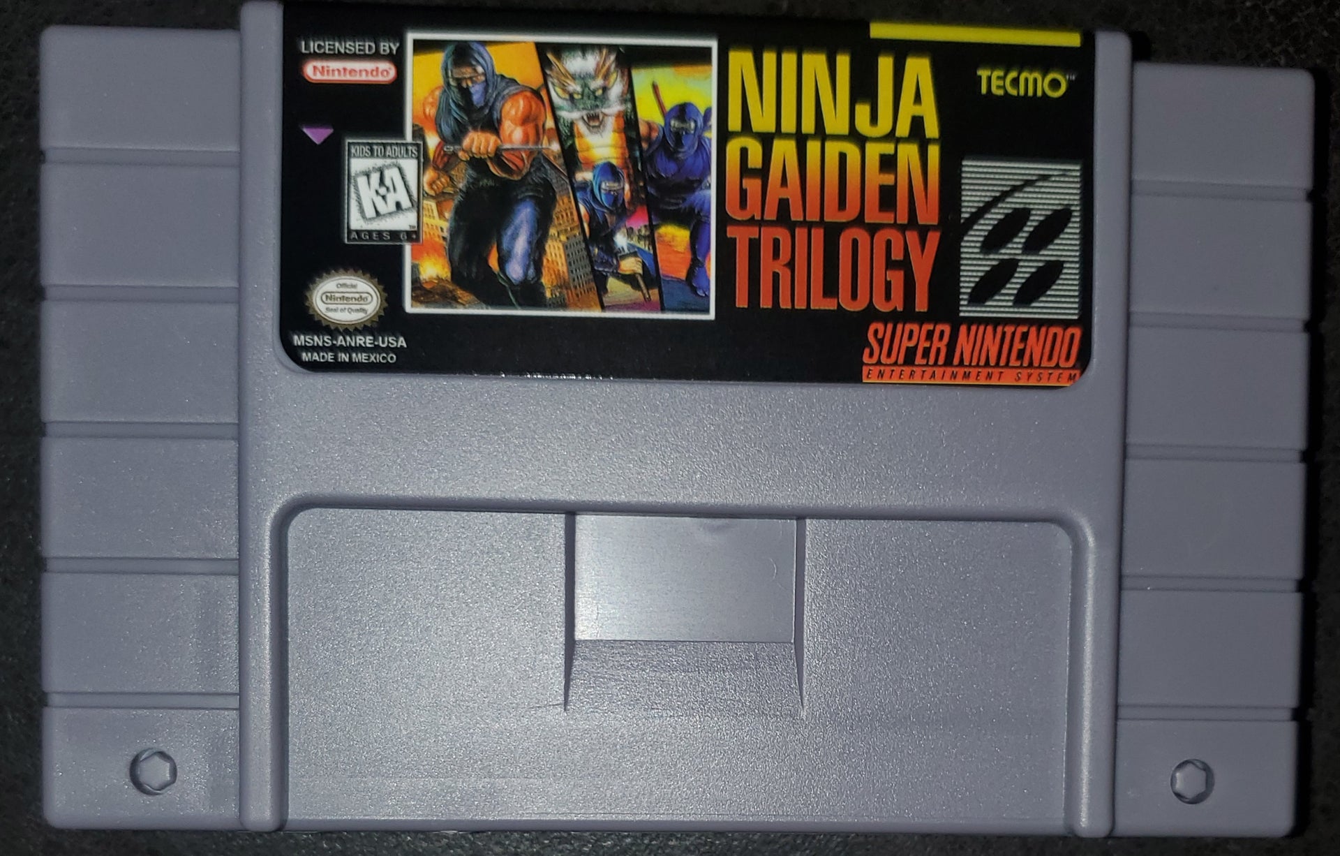 NinjaGaidenTrilogySNESVideoGameCartridgeSuperNintendo