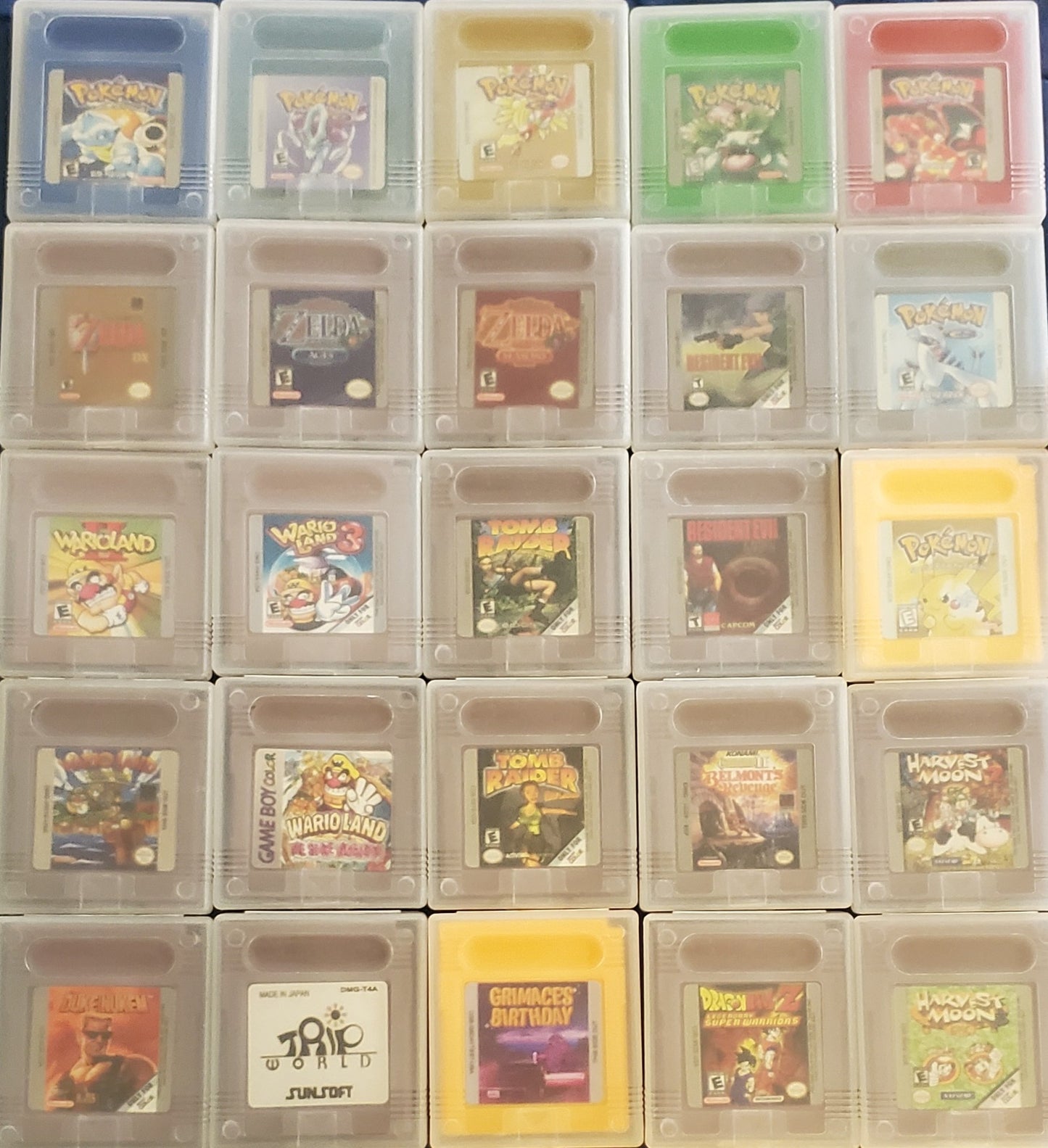 GBC Video Game Cartridge Collection Nintendo Gameboy Color