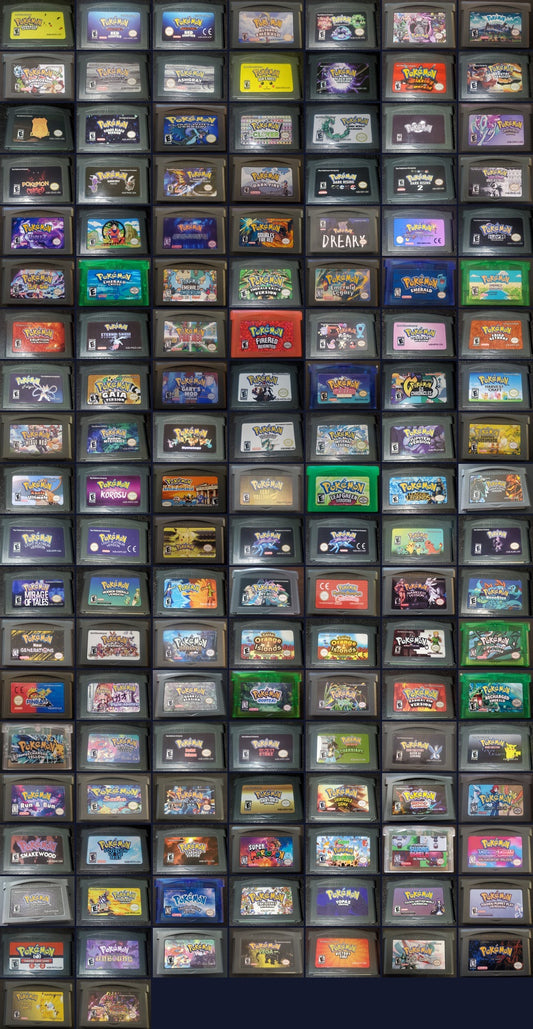 Pokemon ROM Hacks GBA Video Game Cartridges Custom Gameboy Advance