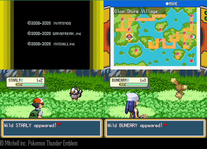 Pokemon Thunder Yellow GBA ROM Hack Video Game Custom Gameboy Advance