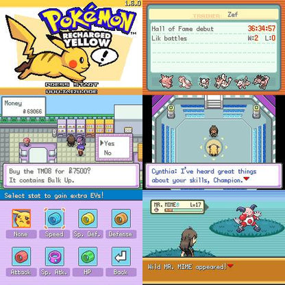 Pokemon Recharged Yellow GBA Pokemon ROM Hack Game Boy Advance
