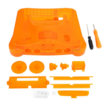 N64 Replacement Console Shell Housing Translucent Orange Nintendo 64