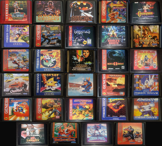 Sega Genesis Mega Drive Video Game Cartridges