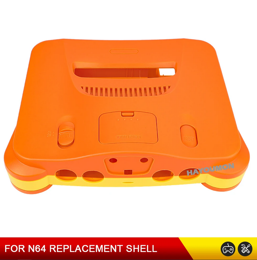 N64 Replacement Console Shell Housing Yellow and Orange Nintendo 64