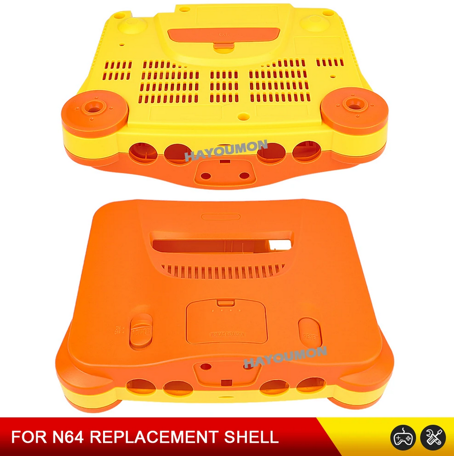 N64 Replacement Console Shell Housing Yellow and Orange Nintendo 64