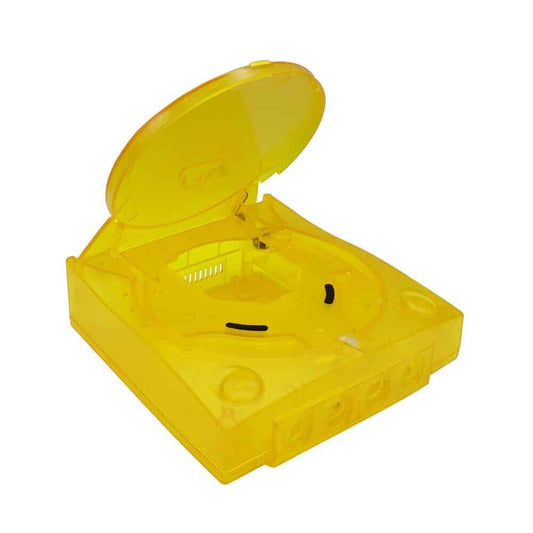 SEGA Dreamcast DC Yellow Replacement Console Shell Housing Transparent